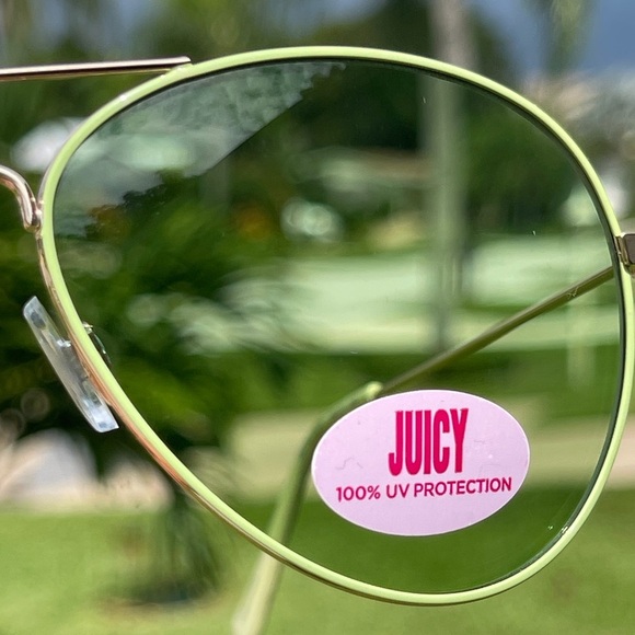 JUICY COUTURE Tony Sunglasses In Shiny Gold-Green 58-17-145 Unisex - Picture 10 of 12